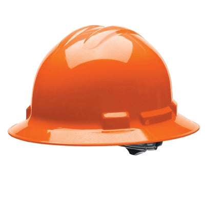 Cordova Safety Products 64038 | Direct Safety Duo Safety Full Brim Hard Hats 4-Point Ratchet Suspension, Orange