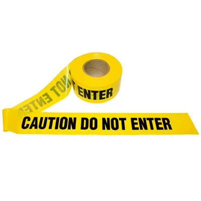 Cordova Safety Products T20102 | Economy Barrier Tape Yellow, Caution Do Not Enter, Vinyl, 3"H X 1, 000'L