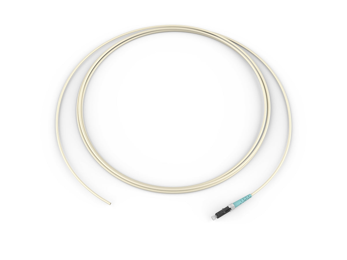 Corning 000301T4180002M | Fiber Optic Jumper, 1 F, Pigtail to LC, Tight-Buffered Cable, Riser, 900 µm
