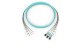 Corning 000506Q8120002M | Standard Pigtail / Standard LC Duplex MM, OM4 50um, 6F, MIC Riser, Standard Aqua Jacket 2 Meters