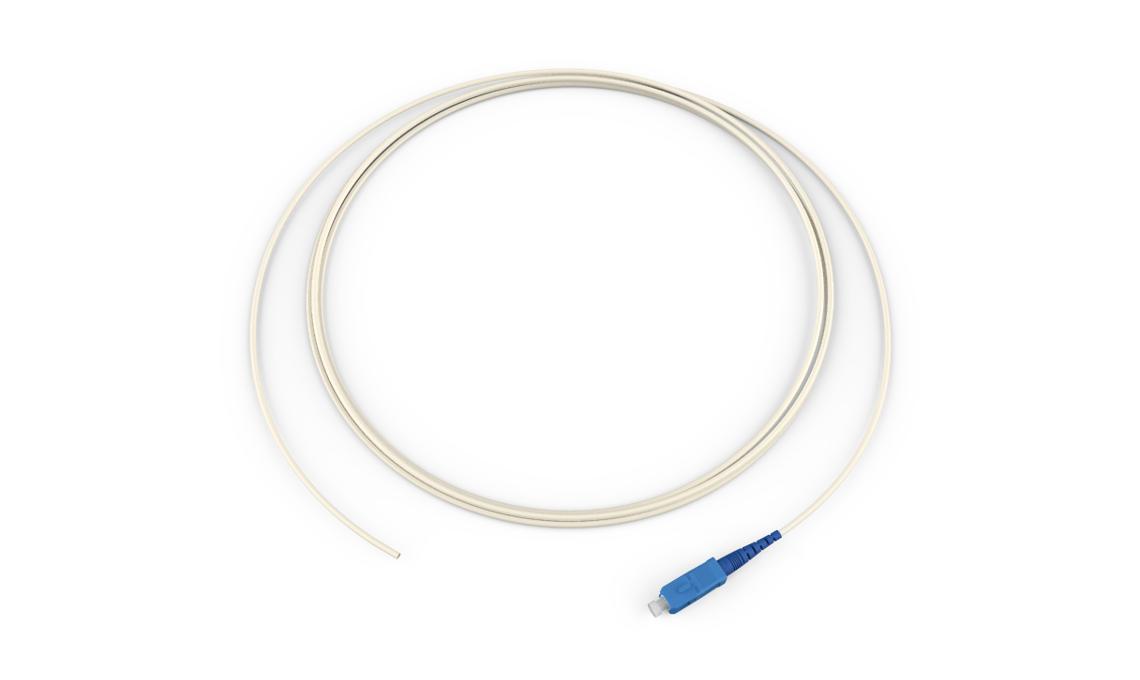 Corning 005801R4131001M | Standard Pigtail / Standard SCUPC Simplex SM, SMF, 1F, 900 Micron, Standard Natural Jacket 1 Meters