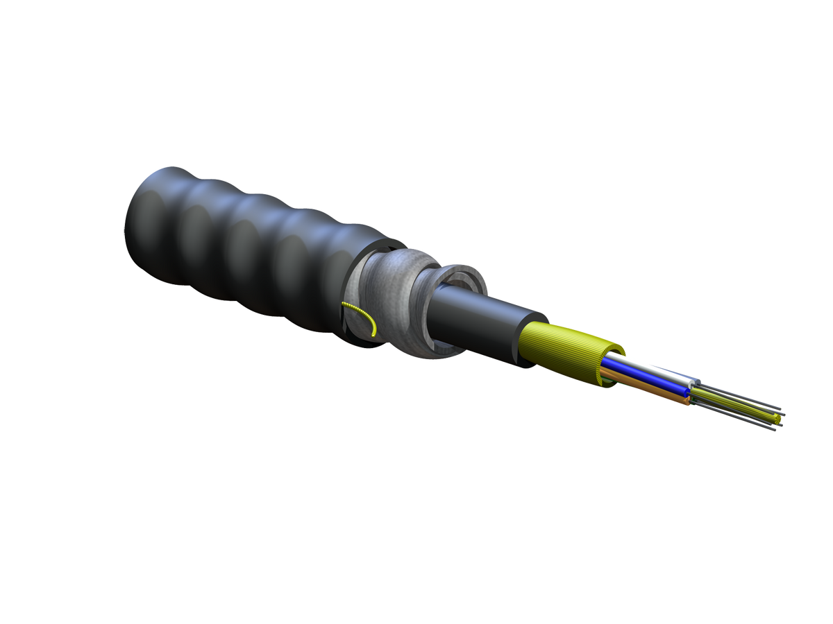 Corning 006K8F-31130-A1 | FREEDM One Tight-Buffered, Interlocking Armored Cable, Riser