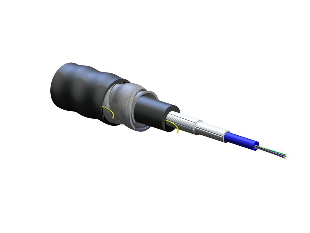Corning 006TSF-T4190DA1 | FREEDM LST Loose Tube, Gel-Free, Interlocking Armored Cable, Riser