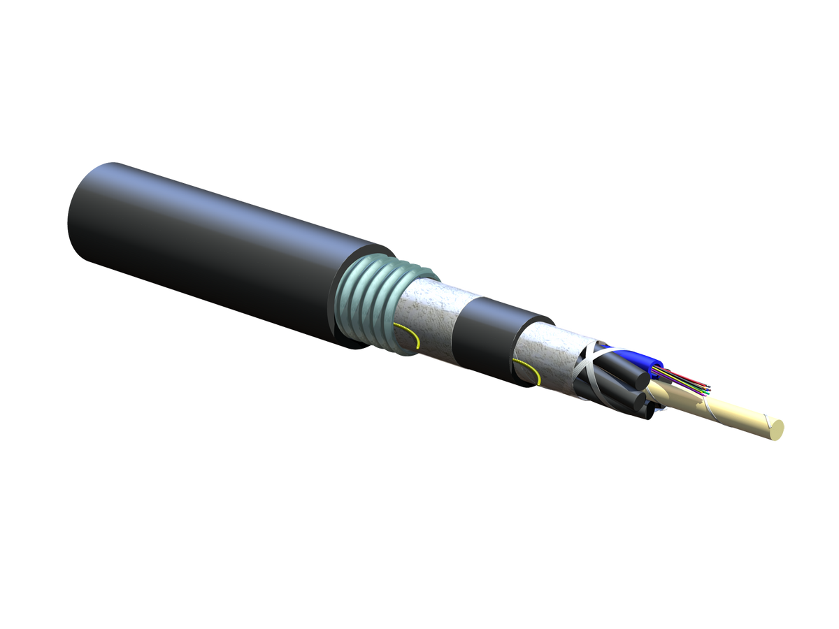 Corning 012EU5-T4101D20 | ALTOS Loose Tube, Gel-Free, Double-Jacket, Single-Armored Cable