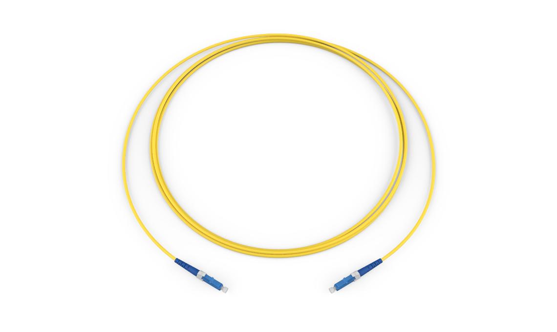 Corning 020201G2131003F | Standard LCUPC Simplex SM / Standard LCUPC Simplex SM, SMF Ultra, 1F, Single Fiber Riser, Standard Yellow Jacket 3 Feet