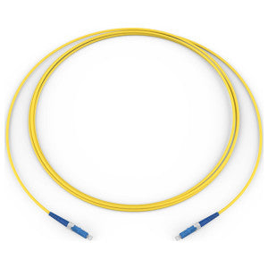 Corning 020201G3116002M | Fiber Optic Jumper, Singlemode - OS2, 1-Fiber, LC to LC, Simplex, Tight Buffered, Riser, 2 m, Yellow