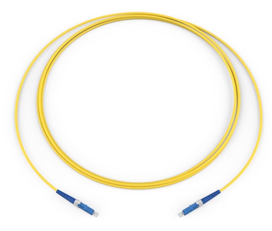 Corning 020201J3112003M | Standard LCUPC Simplex SM  / Standard LCUPC Simplex SM, SMF LBL, 1F, Single Fiber Riser, Standard Yellow Jacket 3 Meters