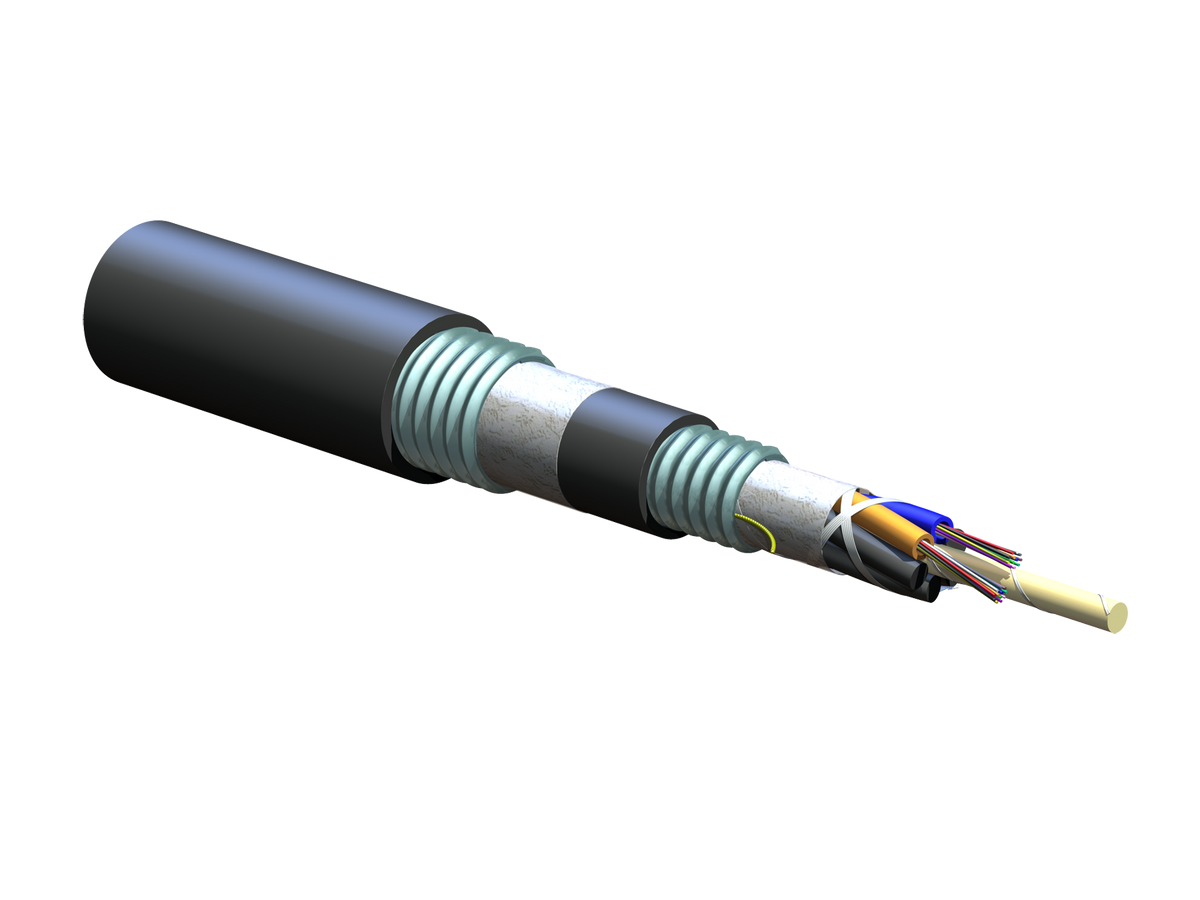 Corning 024EUD-T4101D20 | ALTOS Lite Loose Tube, Gel-Free, Double-Jacket, Double-Armored Cable