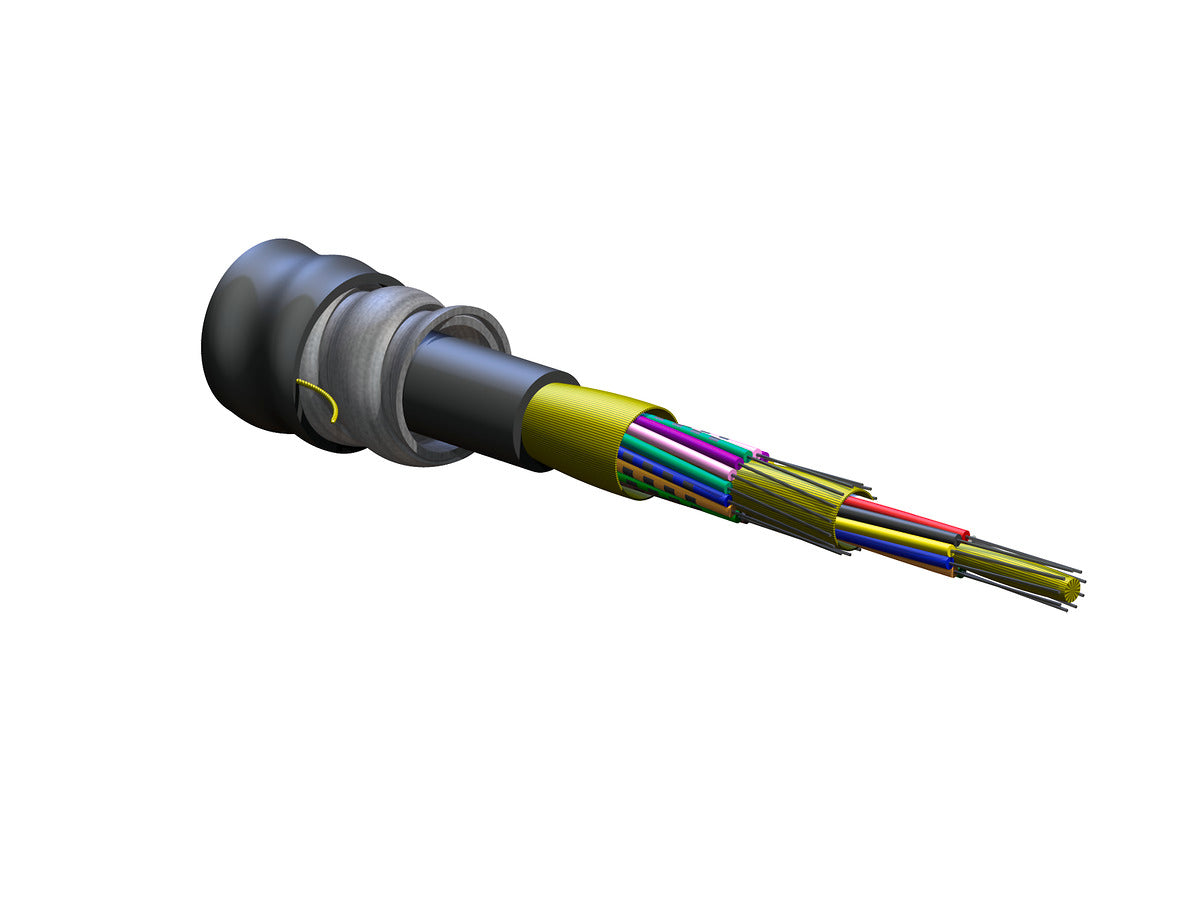 Corning 024K8P-31130-A3 | FREEDM One Tight-Buffered, Interlocking Armored Cable, Plenum  24 F, 62.5 µm multimode (OM1)