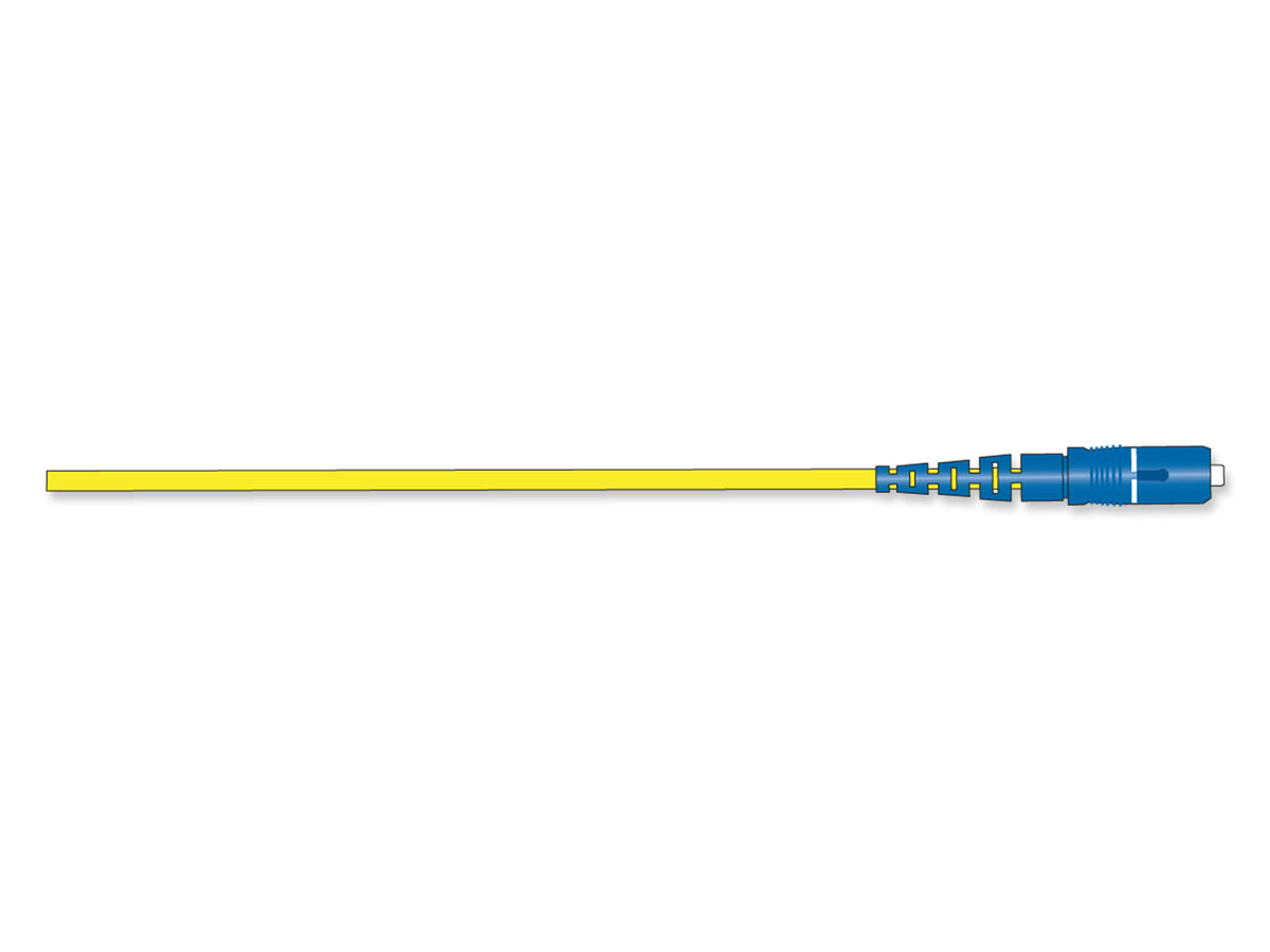 Corning 025801G2131002M | Fiber Optic Jumper, 1 F, LC to SC, Tight-Buffered Cable, Riser, 2.0 mm