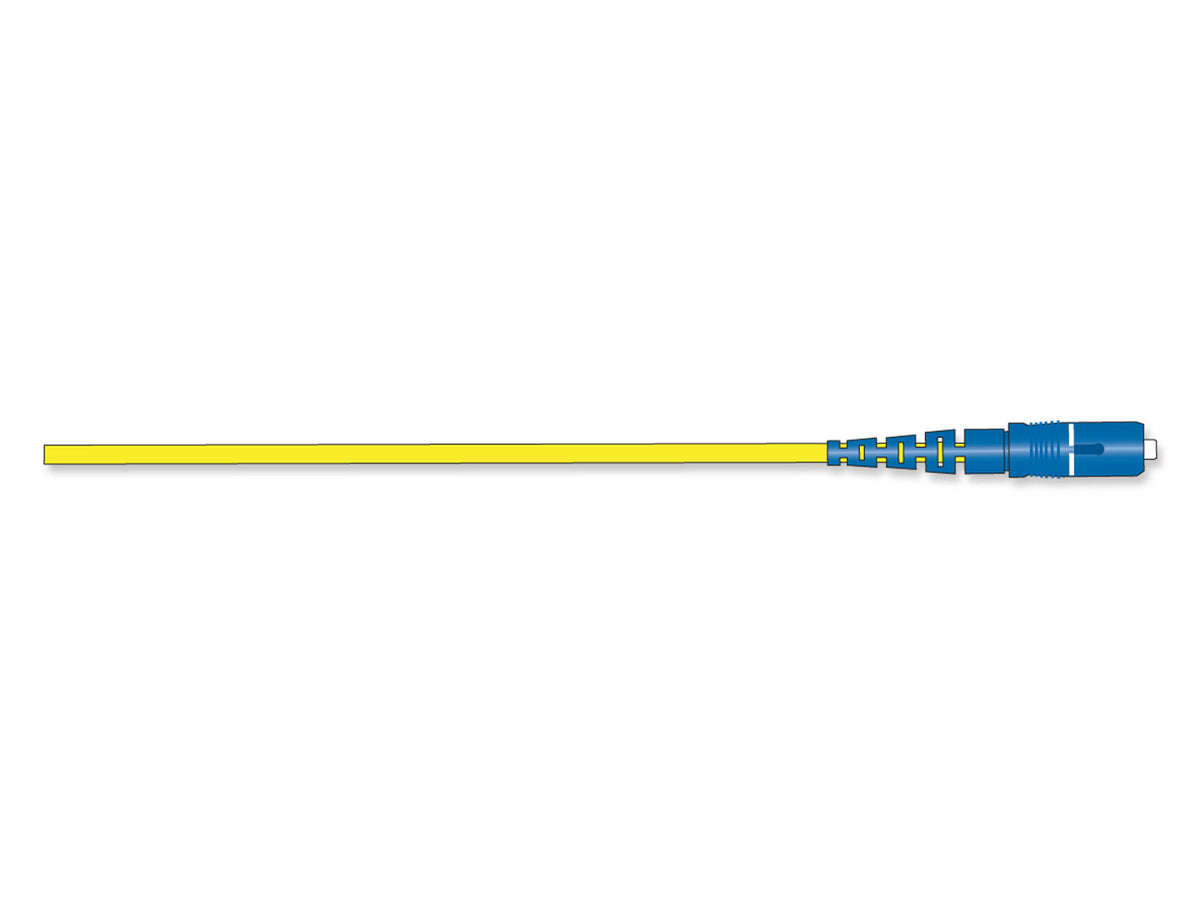 Corning 025801R2131003M | Fiber Optic Jumper, 1 F, LC to SC, Tight-Buffered Cable, Riser, 2.0 mm