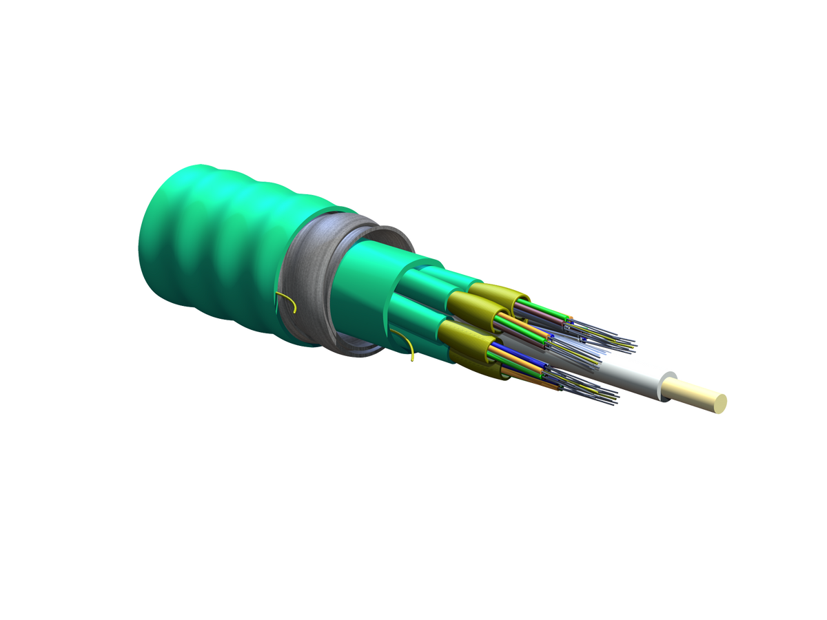 Corning 036T88-61190-A3 | MIC Unitized Tight-Buffered, Interlocking Armored Cable, Plenum