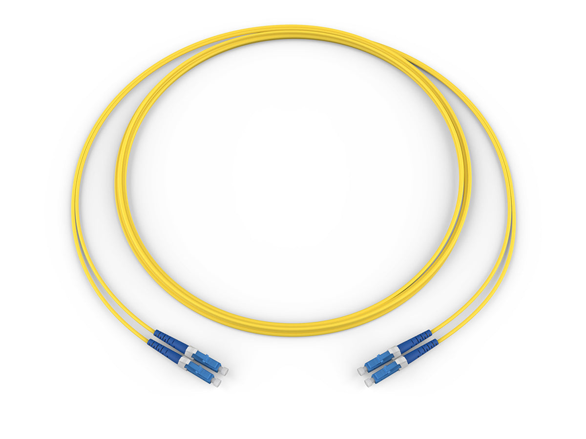 Corning 040402R5820005M | Fiber Optic Jumper, 2 F, LC Duplex to LC Duplex, Zipcord Cable, Plenum, 2.0 mm legs