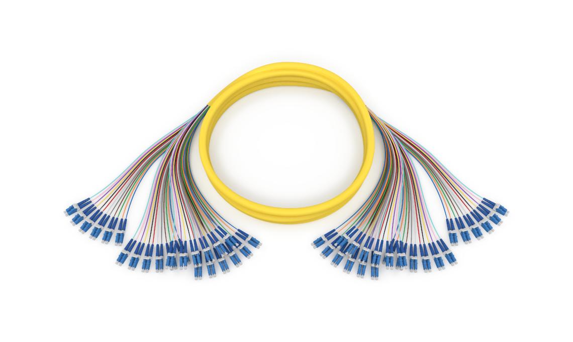 Corning 040448G8131050F | Standard LCUPC Duplex SM / Standard LCUPC Duplex SM, SMF Ultra, 48F, MIC Riser, Standard Yellow Jacket 50 Feet