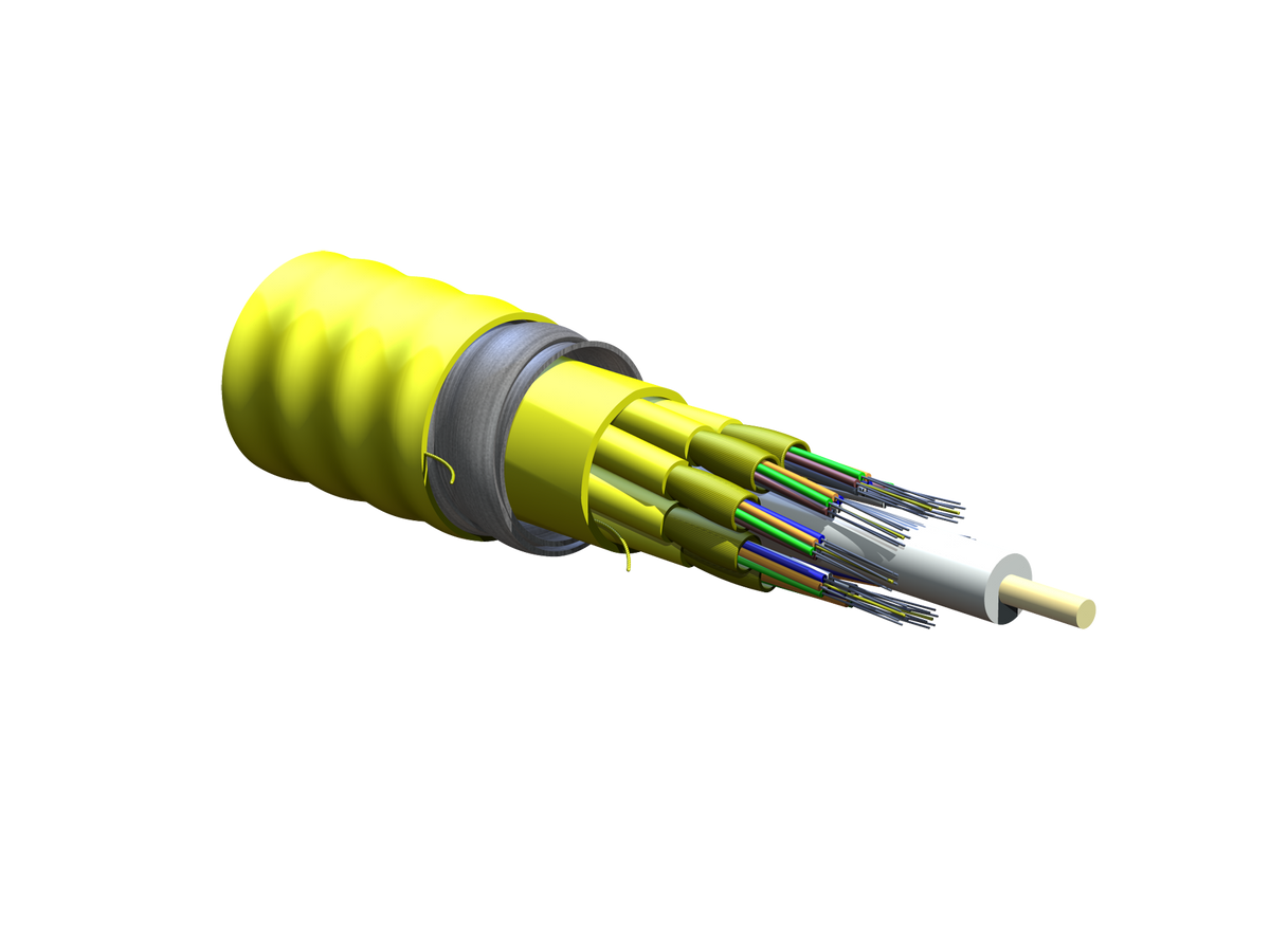 Corning 048E88-61131-A3 | MIC Unitized Tight-Buffered, Interlocking Armored Cable, Plenum 100'