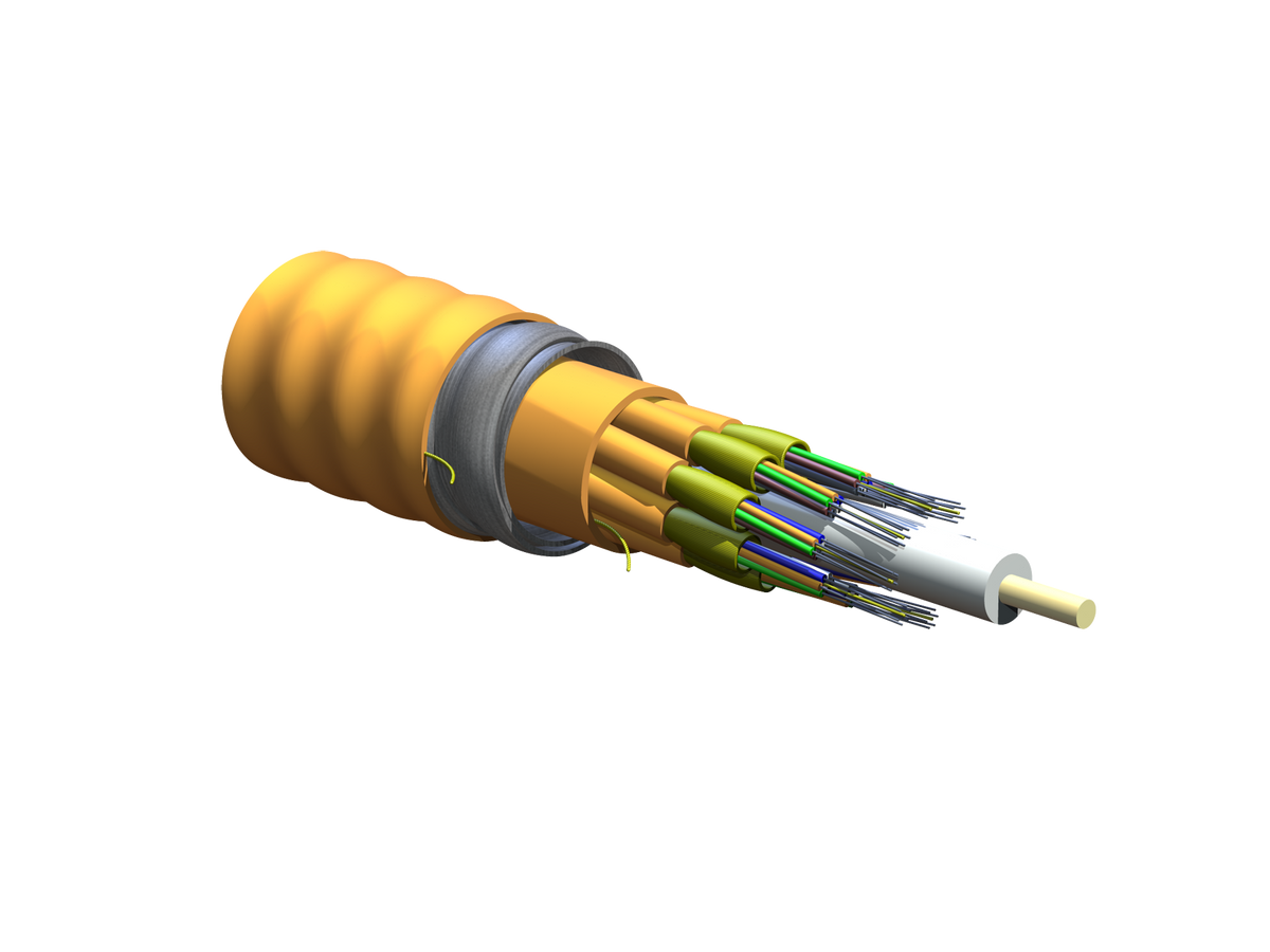 Corning 048K88-61130-A3 | MIC Unitized Tight-Buffered, Interlocking Armored Cable, Plenum
