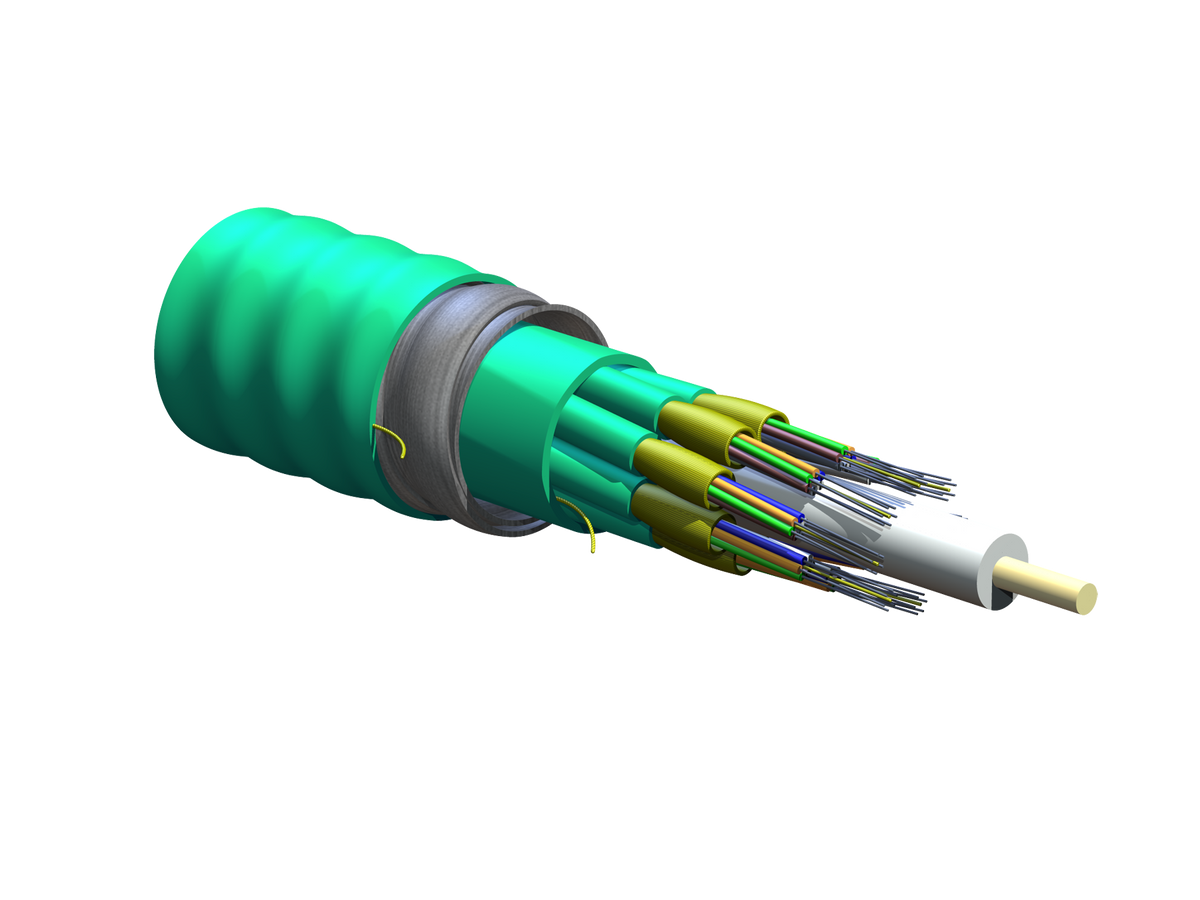 Corning 048T81-61190-A1 | MIC Unitized Tight-Buffered, Interlocking Armored Cable, Riser