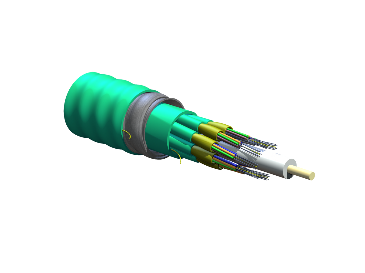 Corning 048T88-61180-A3 | MIC Unitized Tight-Buffered, Interlocking Armored Cable, Plenum