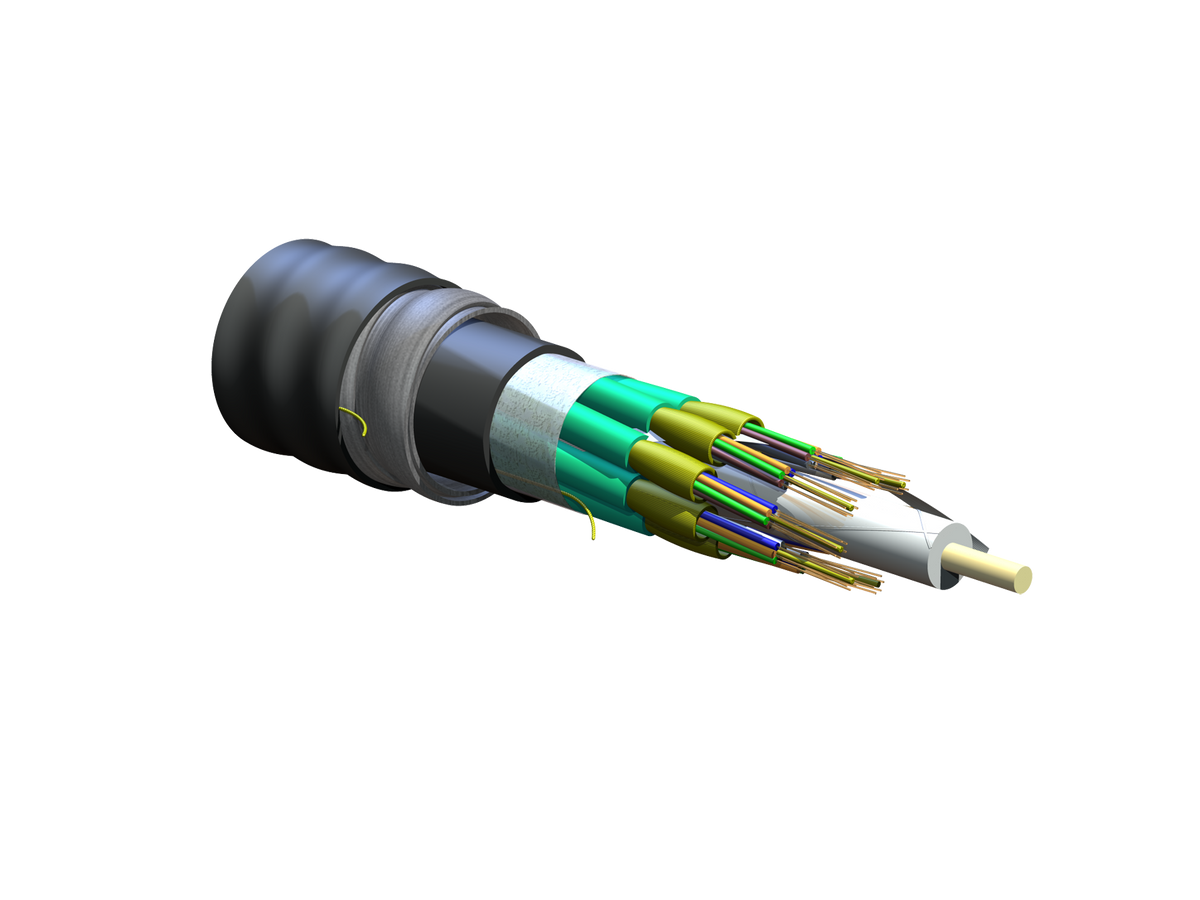 Corning 048T8F-61190-A1 | FREEDM One Unitized, Interlocking Armored, Tight-Buffered Cable, Riser