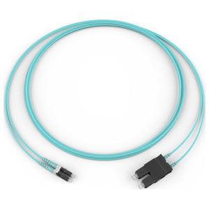 Corning 055702T5820003M | Fiber Patch Cables, LC to SC, Duplex, Aqua, Multimode (OM3), 3 M. L, 2