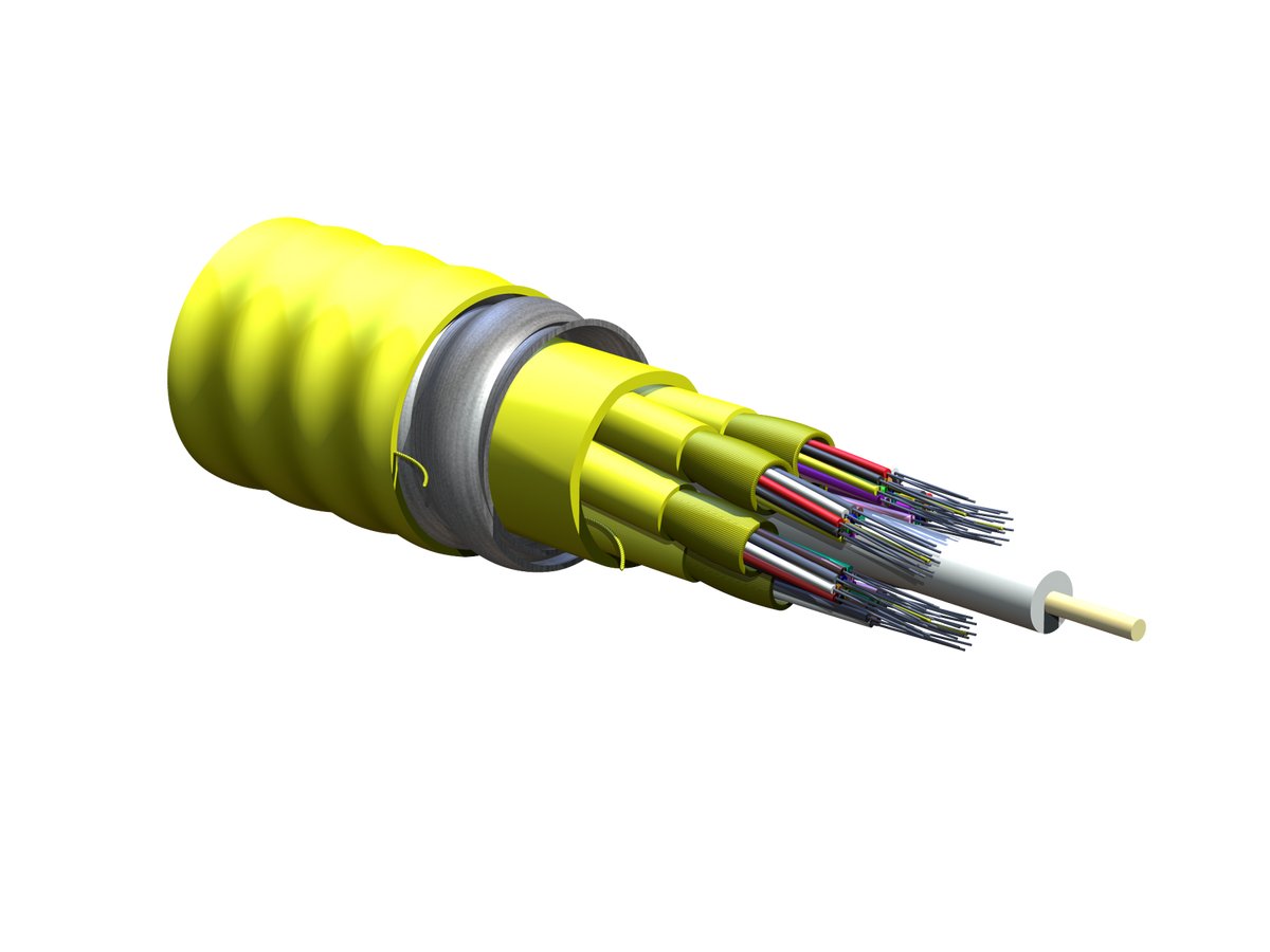 Corning 072E81-T3131-A1 | MIC Unitized Tight-Buffered, Interlocking Armored Cable, Riser