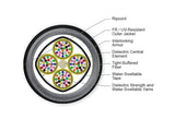 Corning 096E8F-Y3131-A1 | FREEDM One Unitized, Interlocking Armored, Tight-Buffered Cable, Riser  96 F, Single-mode (OS2)