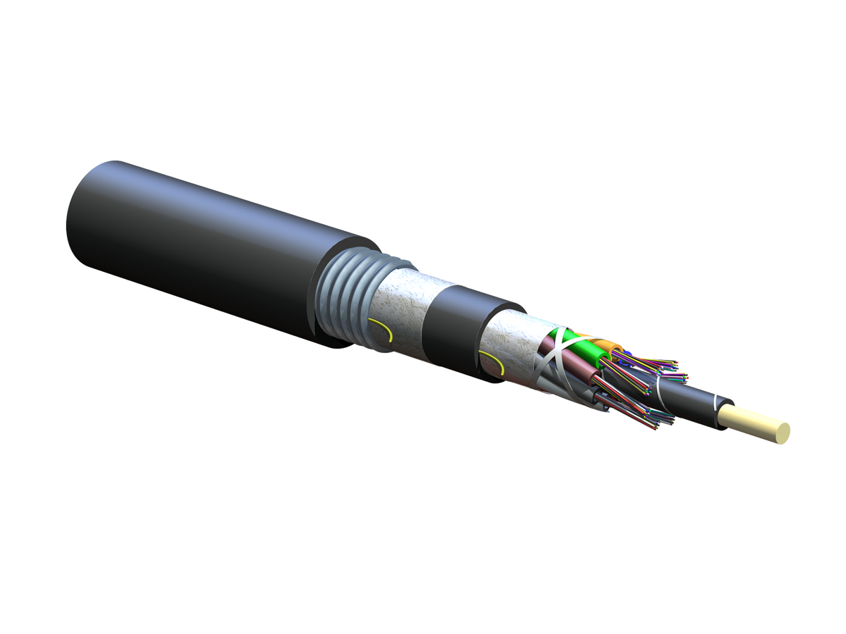 Corning 096EUV-T4101D20 | LSZH Loose Tube, Gel-Free, Corrugated Armored Cable