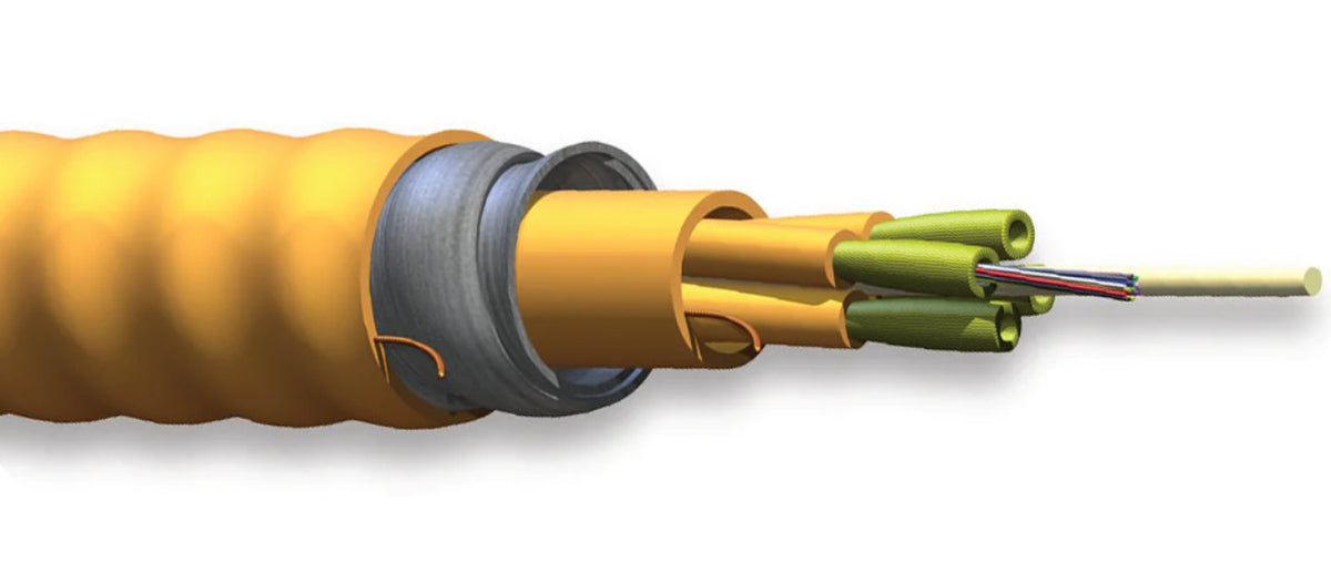 Corning 096ZD9-T1301-A3 | MIC 250 2.0 Interlocking Armored Cable 96 F, SMF-28 Ultra fiber, Singlemode (OS2)
