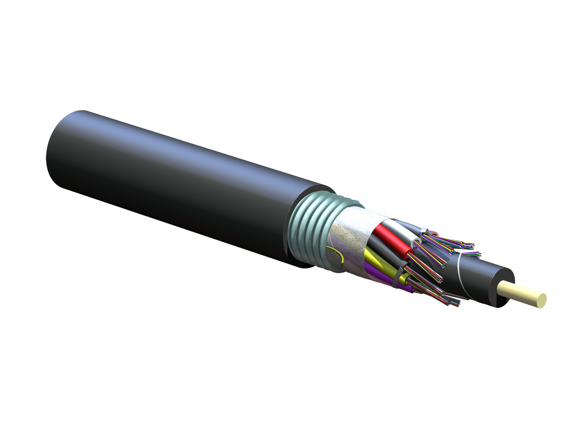 Corning 144EUC-T4100D20 | ALTOS Lite Loose Tube, Gel-Free, Single-Jacket, Single-Armored Cable