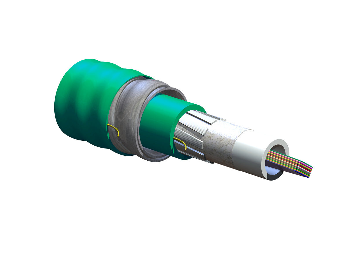 Corning 216TC8-14190-A3 | Ribbon Interlocking Armored Cable, Plenum  216 F, 50 µm multimode (OM4)