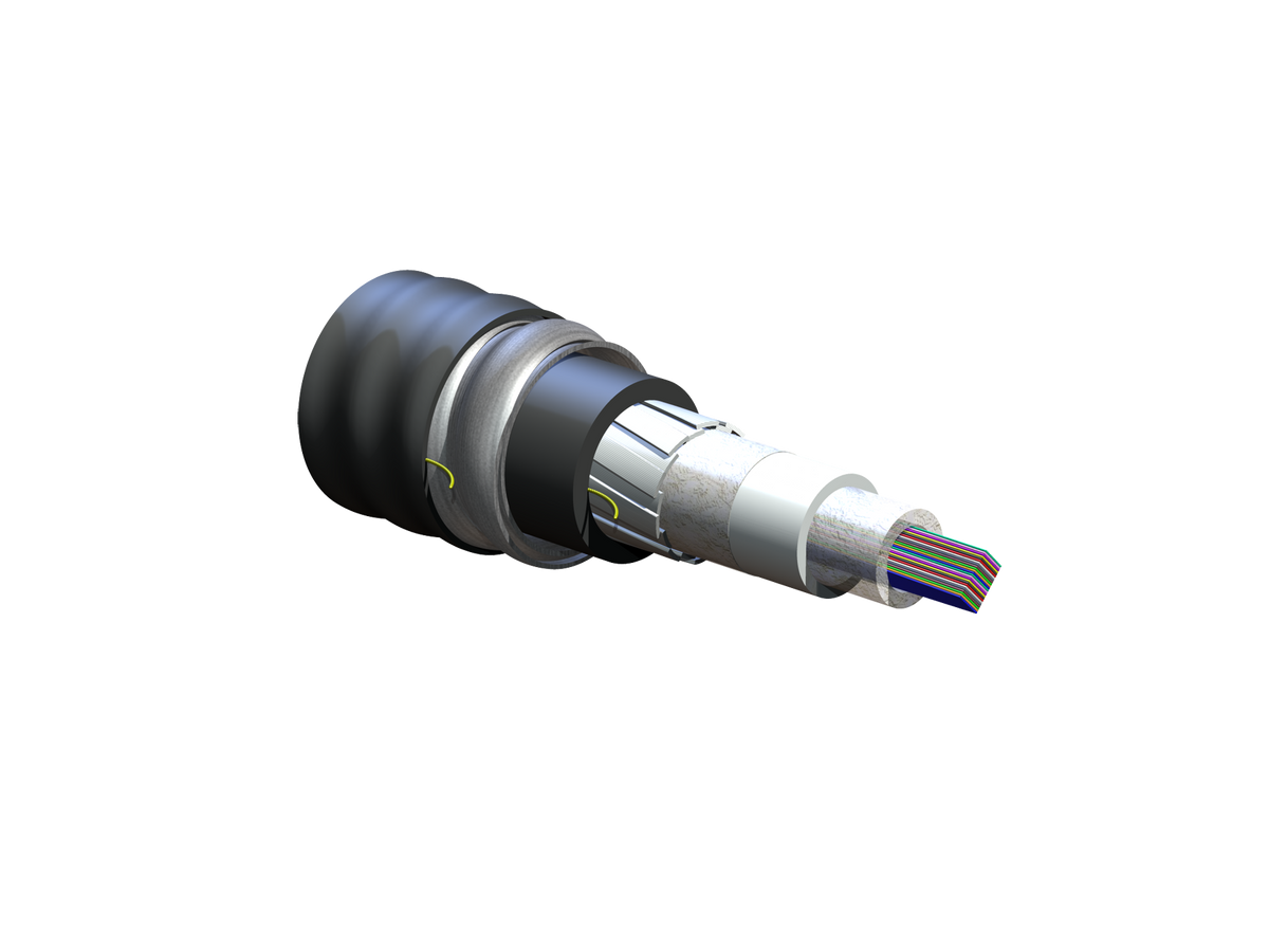 Corning 288ZVF-14101DA1 | FREEDM UltraRibbon Interlocking Armored Gel-Free Cable, Riser