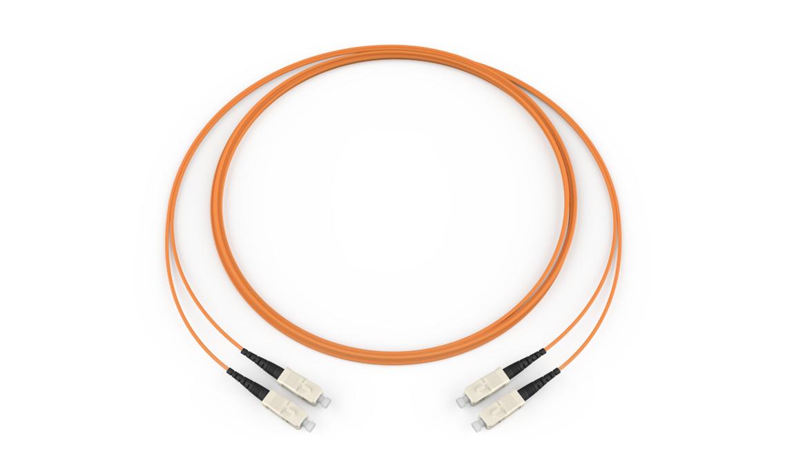Corning 393902K5130001M | Standard SC Simplex MM / Standard SC Simplex MM, OM1 62.5um, 2F, Zipcord Riser, Standard Orange Jacket 1 Meters