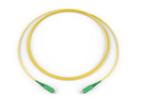Corning 444401R2131003M | Fiber Optic Jumper, 1 F, SC APC to SC APC, Tight-Buffered Cable, Riser, 2.0 mm  Standard SCAPC Simplex SM / Standard SCAPC Simplex SM, SMF, 1F, Single Fiber Riser, Standard Yellow Jacket 3 Meters