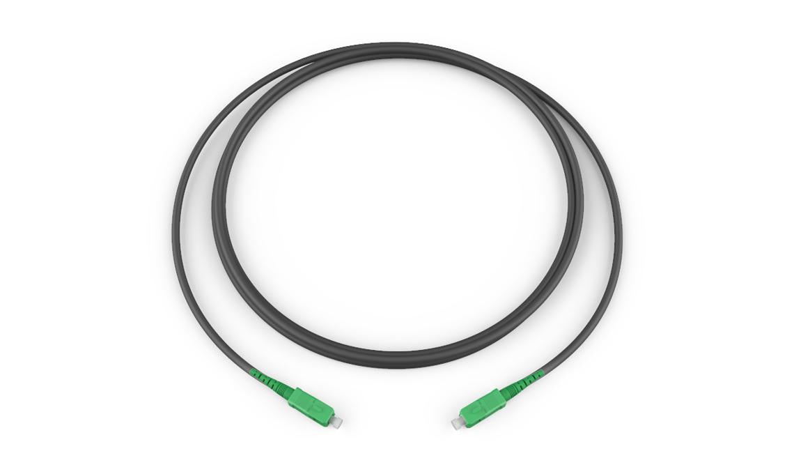 Corning 444401UR43F010F | Standard SCAPC Simplex SM / Standard SCAPC Simplex SM, SMF ZBL, 1F, Ruggedized Drop 4.8mm, In/Out Riser Black Jacket 10 Feet
