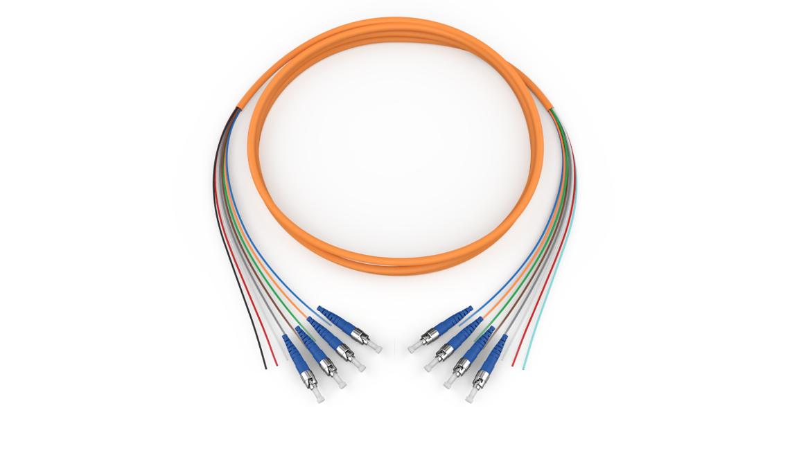 Corning 505002K9120002M | Standard ST MM / Standard ST MM, OM1 62.5um, 2F, DFX 900 Riser, Standard Orange Jacket 2 Meters
