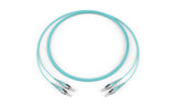 Corning 505002T5820003M | Standard ST MM / Standard ST MM, OM3 50um, 2F, Zipcord Plenum, Standard Aqua Jacket 3 Meters