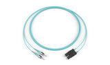 Corning 505702T5820003M | Standard ST MM / Standard SC Duplex MM, OM3 50um, 2F, Zipcord Plenum, Standard Aqua Jacket 3 Meters