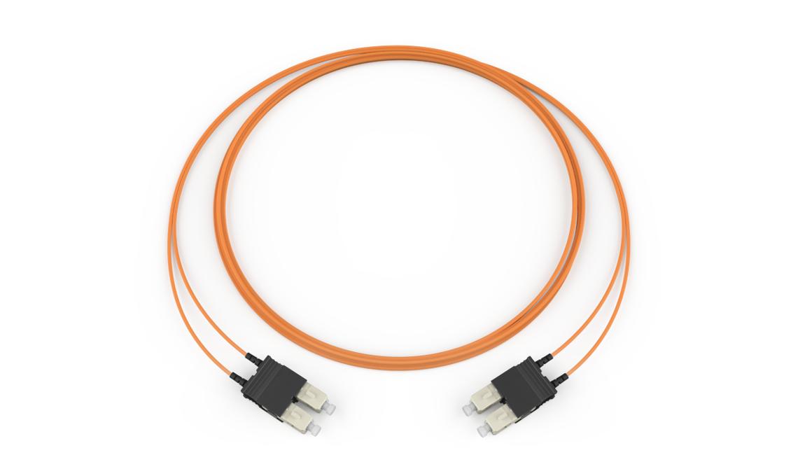 Corning 575702K5120010M | Standard SC Duplex MM / Standard SC Duplex MM, OM1 62.5um, 2F, Zipcord Riser, Standard Orange Jacket 10 Meters