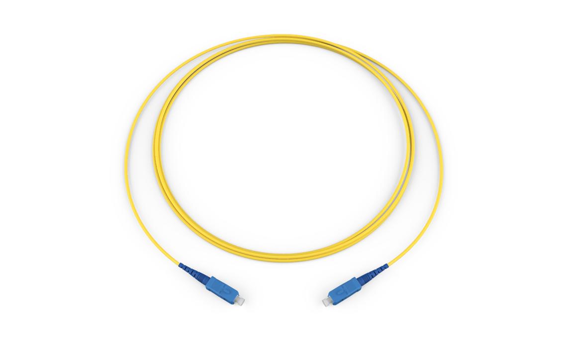 Corning 585801R2131020F | Standard SCUPC Simplex SM / Standard SCUPC Simplex SM, SMF, 1F, Single Fiber Riser, Standard Yellow Jacket 20 Feet