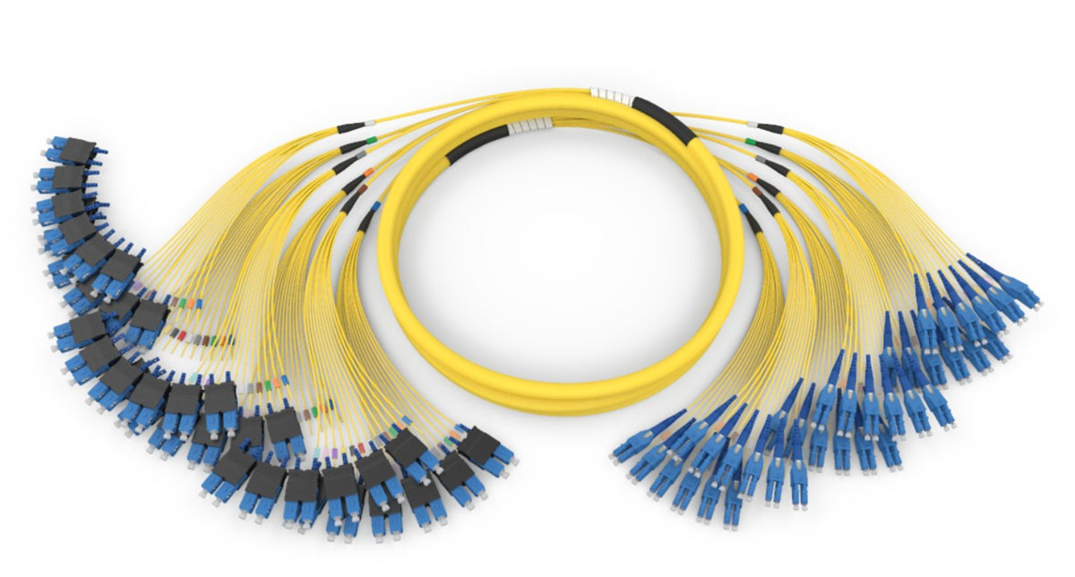 Corning 727896GD9LLD180 | Standard SCUPC Duplex SM / Standard LCU Uniboot SM, SMF Ultra, 96F, EDGE Plenum, Standard Yellow Jacket, 180 Feet