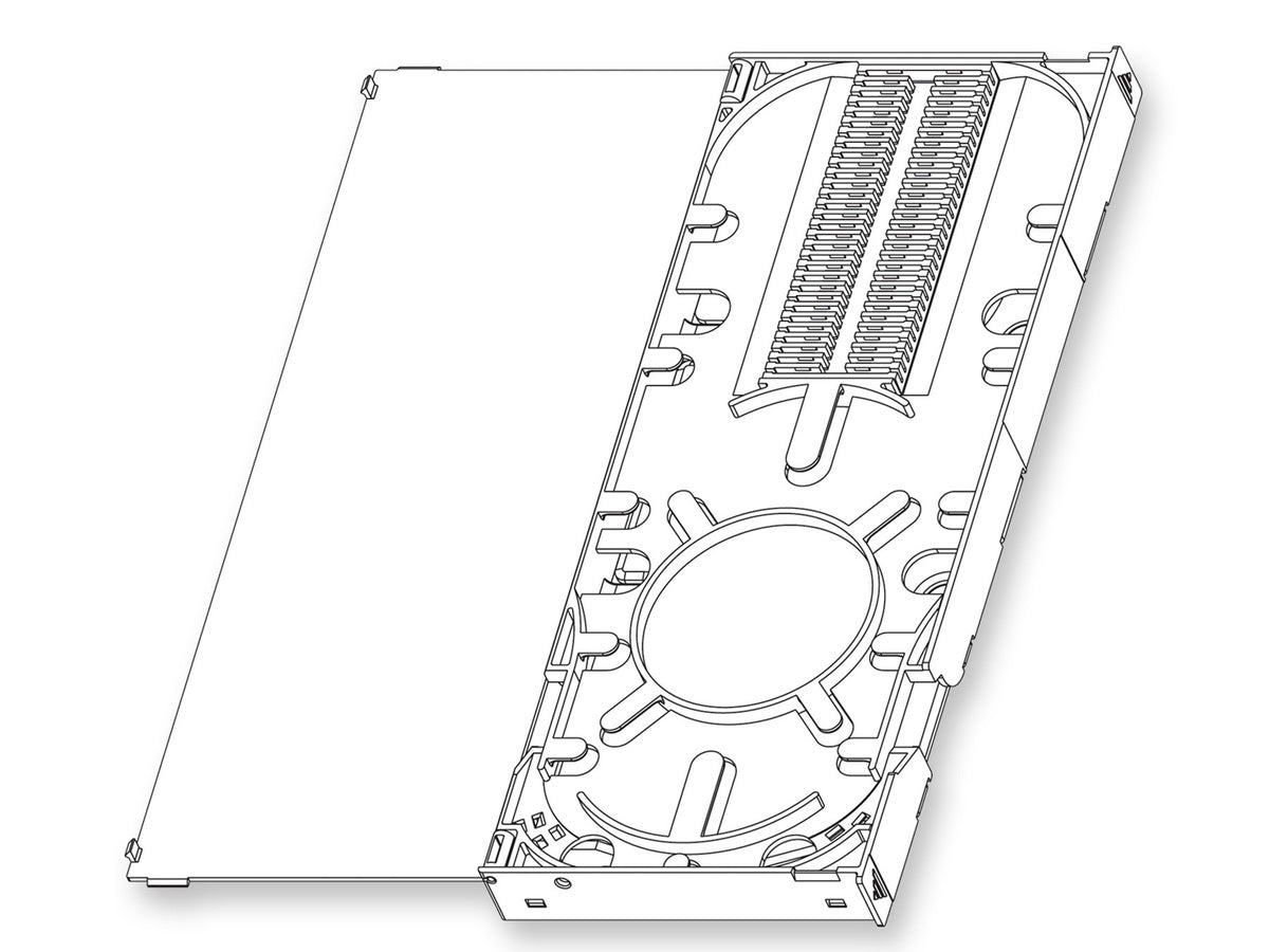 Corning A0391180 | FiberManager System Splice Cassette  QFMST1A splice tray, Gray (Splice Pak splice protector), holds 32 splices per tray