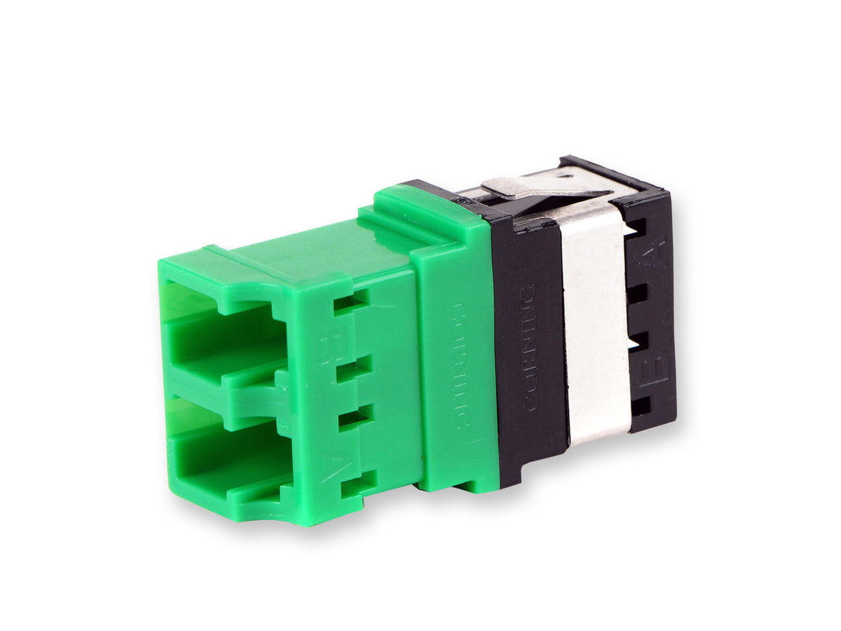 Corning ADP-KDLC-CCGRF-CLX | Fiber Optic Adapter, LC Duplex, Keyed/Non-Keyed