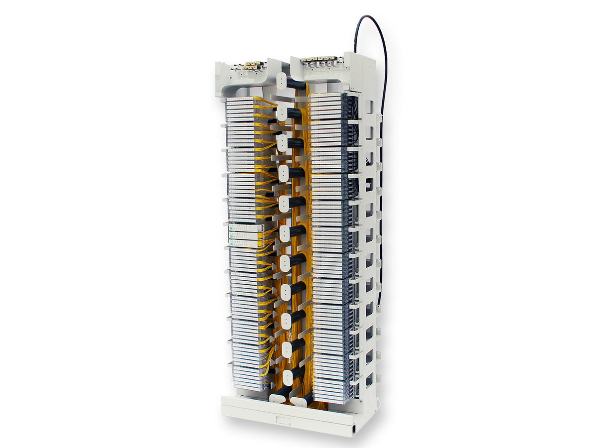 Corning CCF-FRAME-7 | Enhanced Management Frame (EMF)  7 ft frame, includes integrated IBU, cable Clamp Assemblies, paper mounting template and mounting bolts. Cable grips must be ordered separately