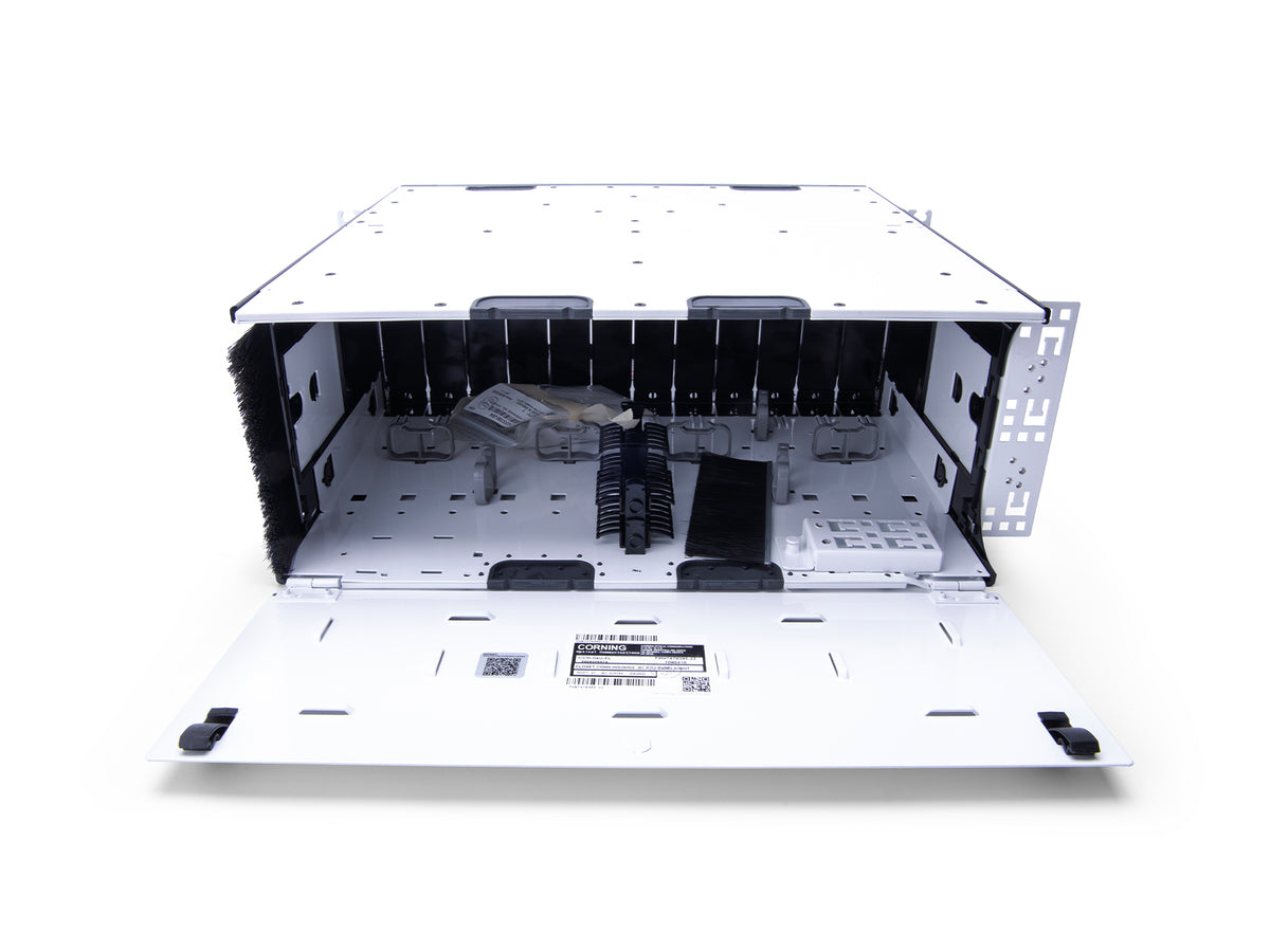 Corning CCH-04U-FL | Closet Connector Housing (CCH)  Four Rack Units, Holds 12 CCH Connector Panels, White