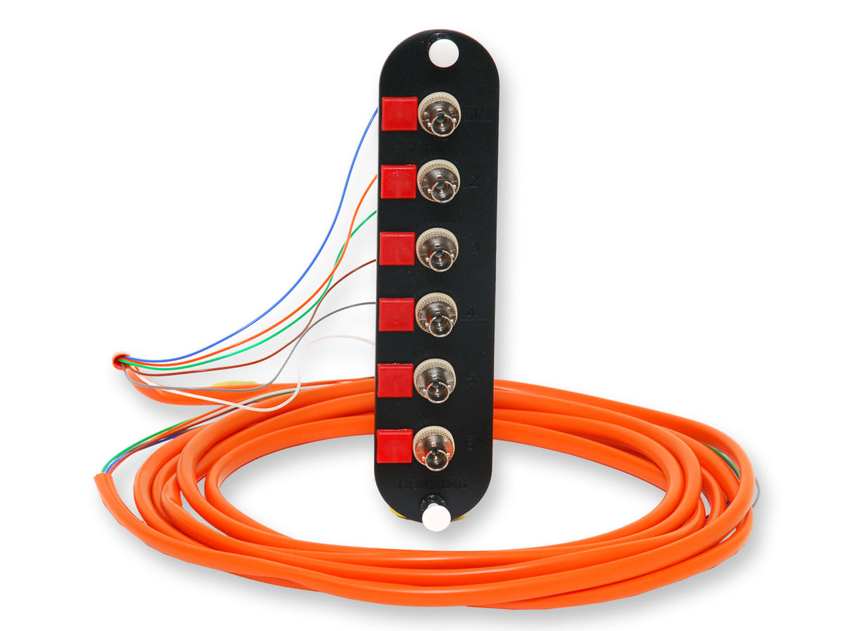 Corning CCH-CP06-5T-P03KH | Closet Connector Housing (CCH) Panel, pigtailed, ST compatible Connectors