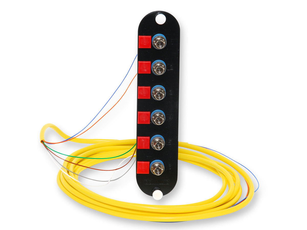 Corning CCH-CP06-6T-P03RH | Closet Connector Housing (CCH) Panel, pigtailed, ST compatible Connectors