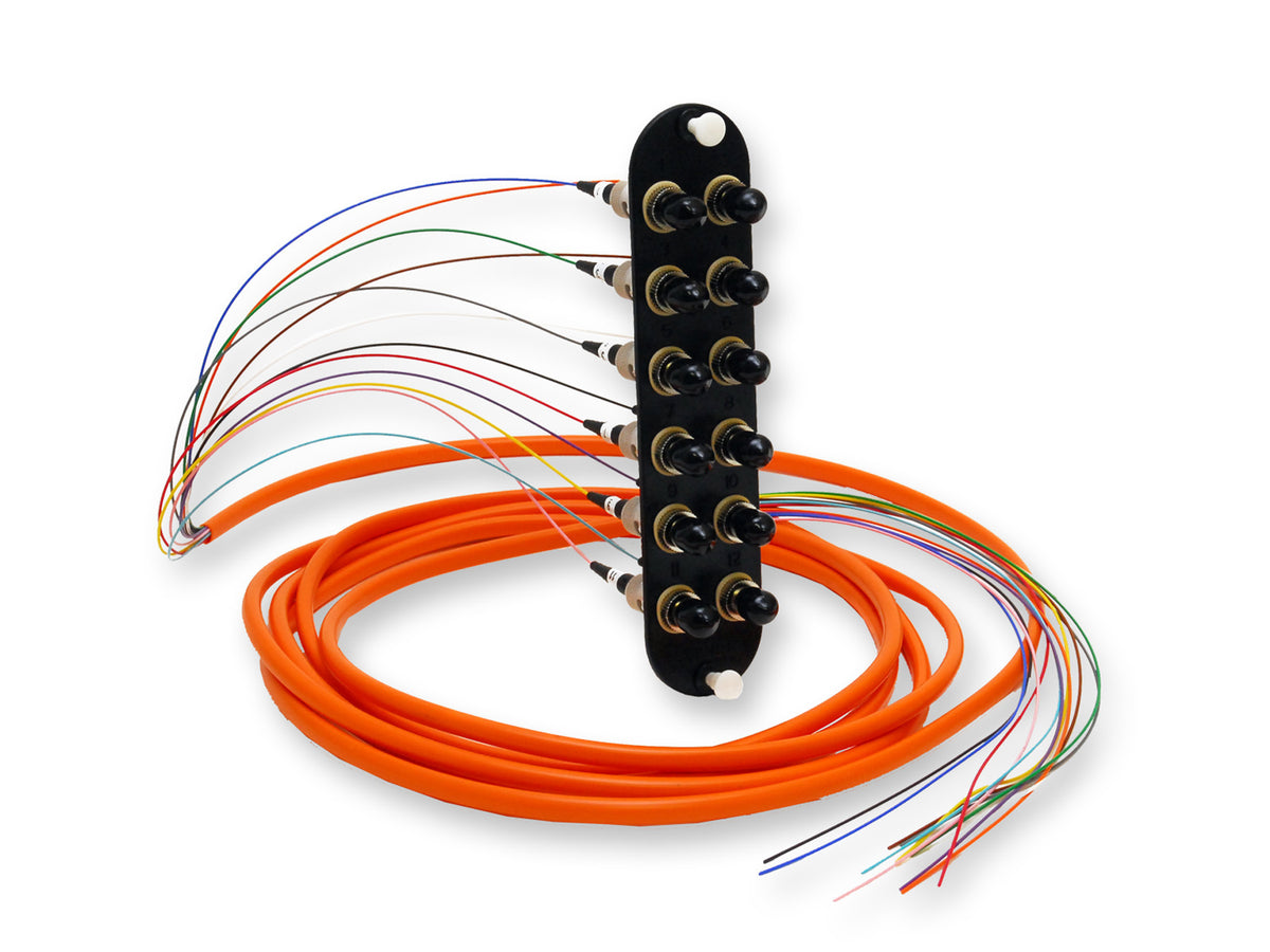 Corning CCH-CP12-G5-P03CH | Closet Connector Housing (CCH) Panel, pigtailed, ST compatible Connectors