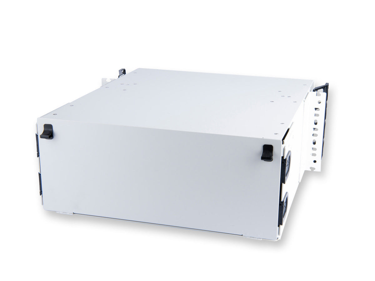 Corning CTX-E4U | Centrix System Enclosed Housing  4U Panel, 19 and 23 Rack Mount, accommodates 12 cassettes or modules