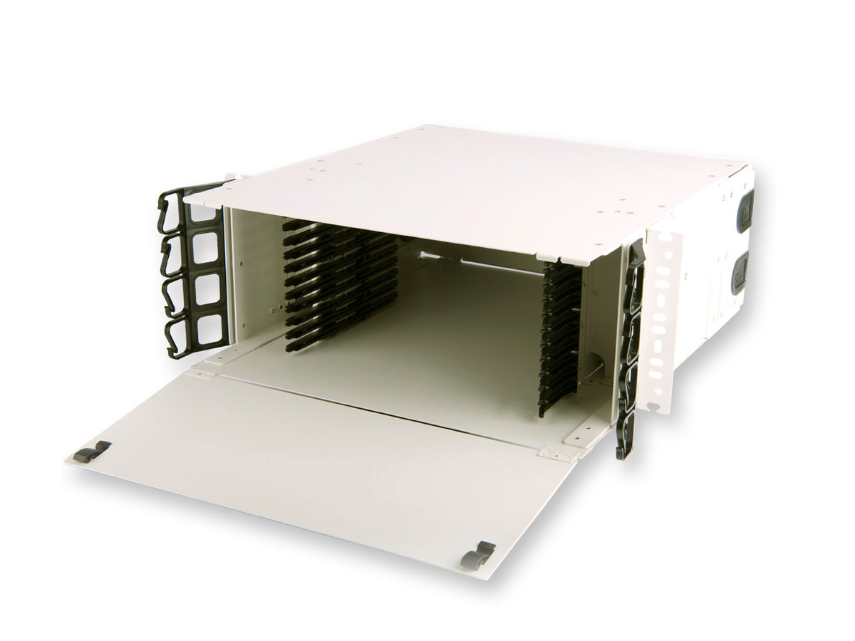 Corning CTX-E4U | Centrix System Enclosed Housing  4U Panel, 19 and 23 Rack Mount, accommodates 12 cassettes or modules