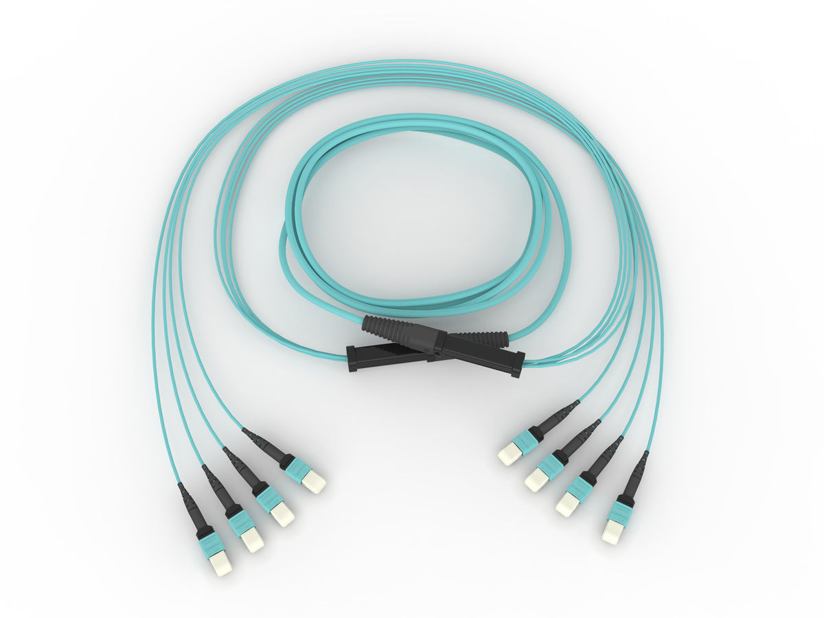 Corning G757596QPNDDU10 | Pretium Edge Solutions Trunk Cable, 50 M Multimode (Om4), MTP Connector to MTP Connector, 100 Ft